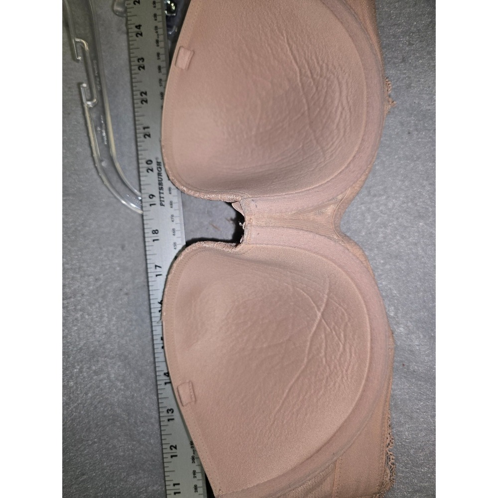 Victoria's Secret Dream Angels Strapless Multi-Way Bra Beige 34D Lace Trim - Picture 5 of 7
